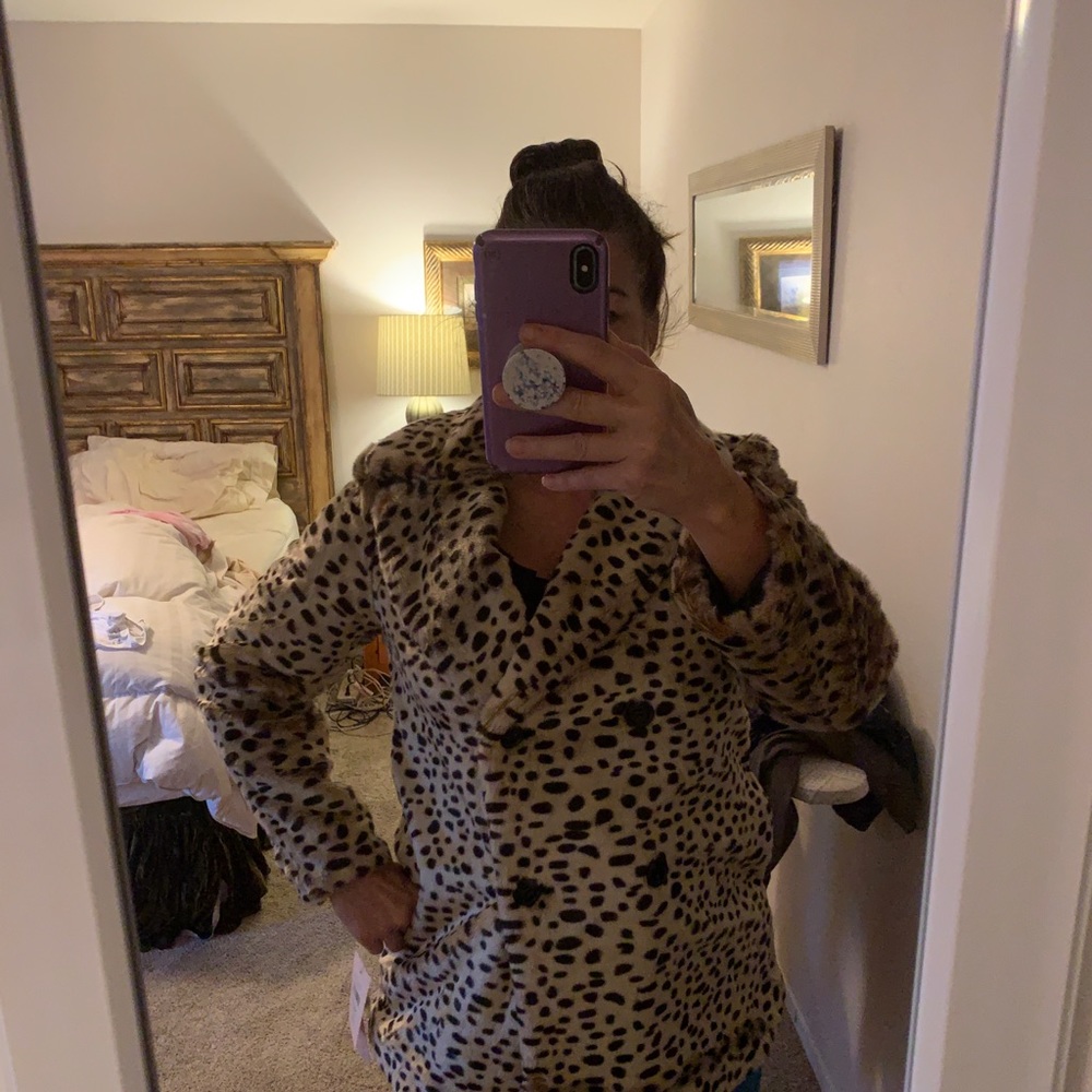 FINAL PRICE NWT Avec Les Fils Leopard Print Coat- - Picture 5 of 8